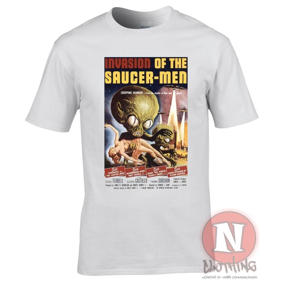 Invasion Der Untertasse Herren Klassisch Science Fiktion Filmposter 1957
