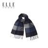 ELLE Men's 100% Wool Plaid Scarf