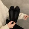 Mary Jane Shoes for Women Slip-on Round Toe with Bow Red Woman Flats 2025 Summer Young Casual Elegant Dress Quick Delivery Chic