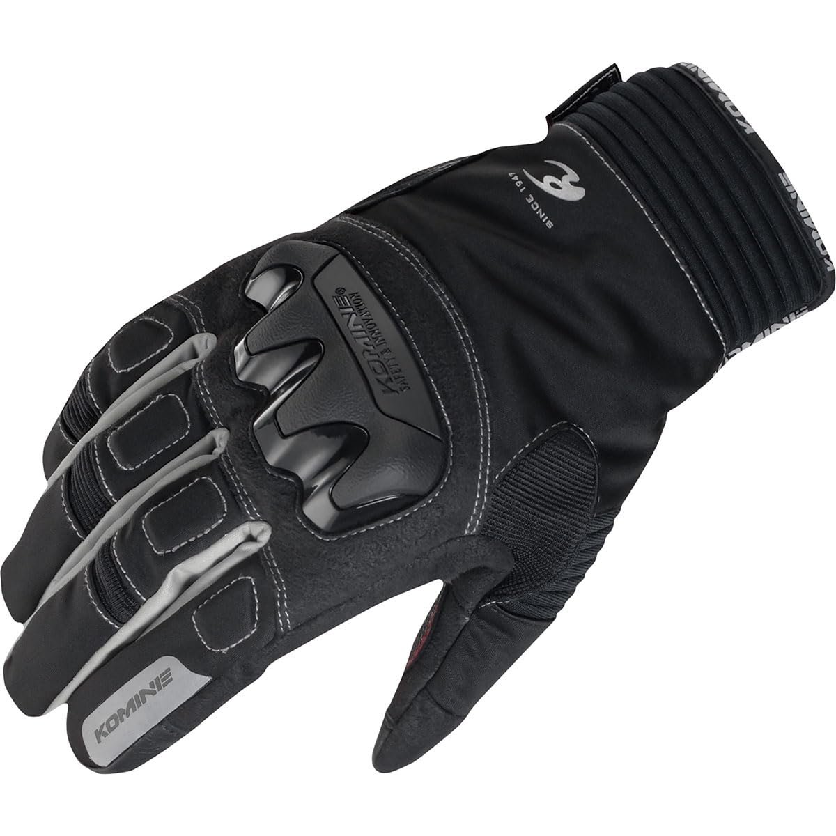 

KOMINE Motorcycle Protective Winter Size L Waterproof and Stretch for and Spring Gloves, Black/Silver, (GK-834 1279), Cold-Resistant, Fabric, Autumn,