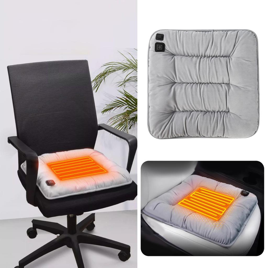 Car Heated Seats Cushion Washable Heated Pad Winter 12V Car USB Electric Heating Pad Fast Heating Seats Cushion