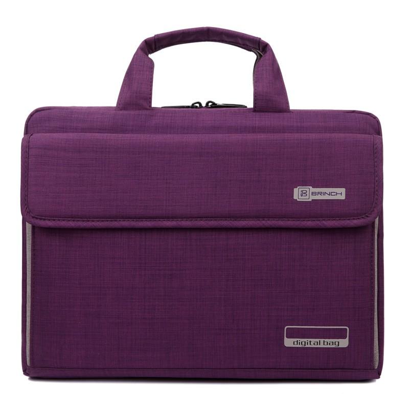 BRINCH Nylon Laptop Bag 14-16 Inch Notebook - Adjustable Crossbody Messenger With Inner Sleeve Water Resistant Shockproof
