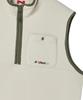 Beyond Closet [Collection Line] Retro Pop Detail Half Zip-Up Vest Ivory