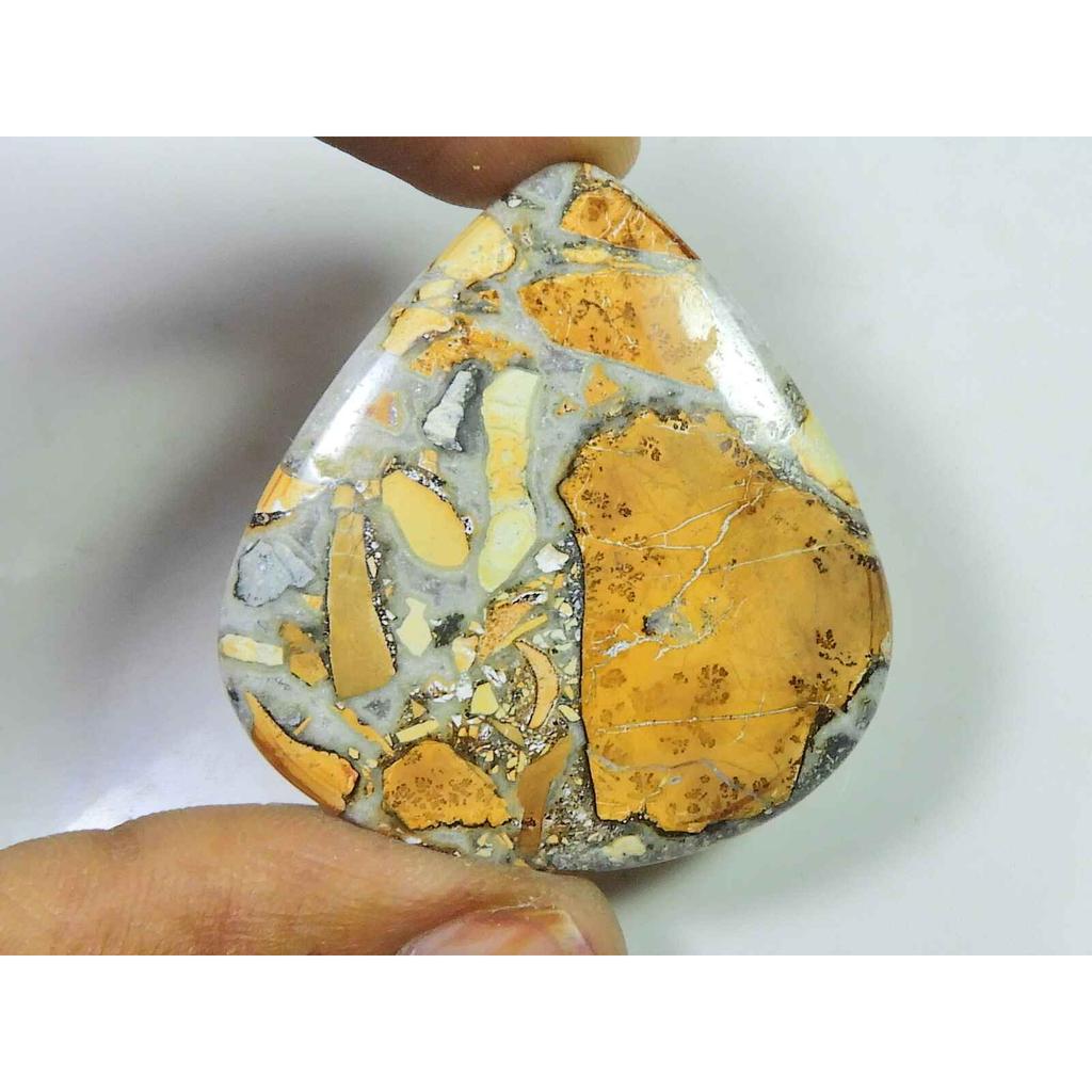 55Cts.Natural Malingano Jasper Pear Crystal Cabcochon Loose Gemstone 37X40MM SK-2393