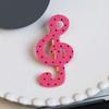 2 Piece Lovely Star Dot Music Symbol Hair Clip Safe Acrylic Hair Decorations Barrettes Present For Kids Adults