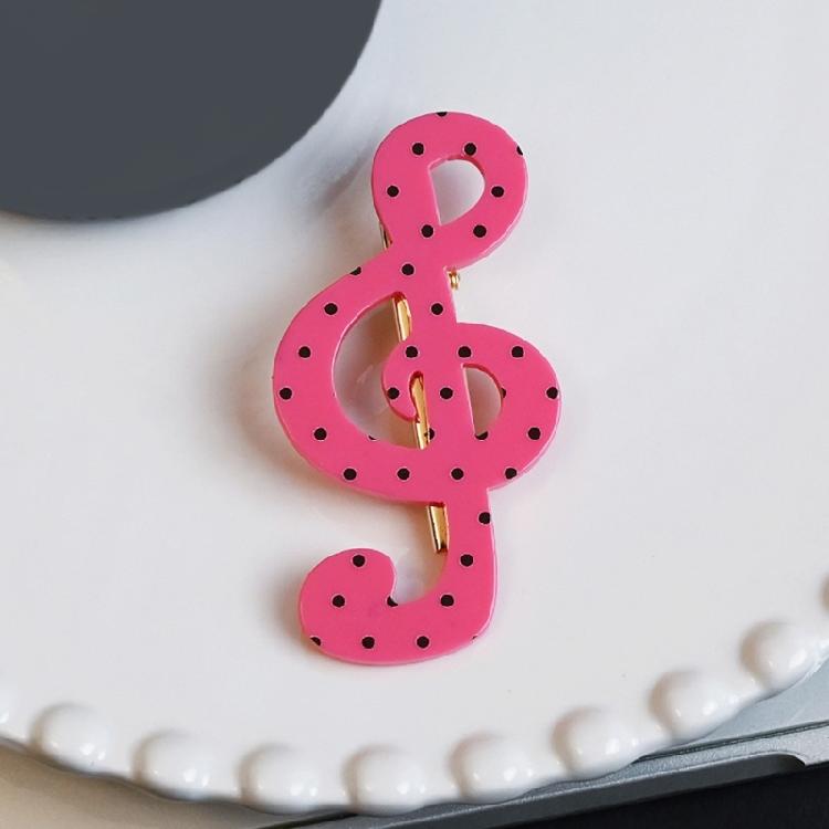 2 Piece Lovely Star Dot Music Symbol Hair Clip Safe Acrylic Hair Decorations Barrettes Present For Kids Adults