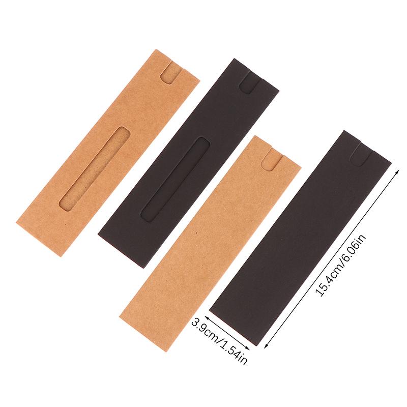 10Pcs Pen Box Gift Sleeve Packaging Single Fountain Holder Pouch Ballpoint Cardboard Empty Case Kraft Paper Pen Sleeves