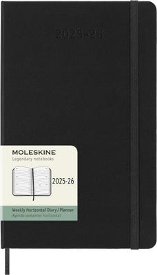 Moleskine 2025 July Weekly Horizontal Large Size X DHB18WH3Y26 Planner, Start, 18-Month Diary, (13cm 21cm), Hardcover, Black,