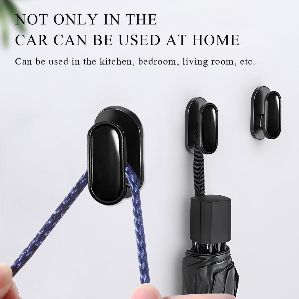 Wevdn 4 PCS Car Mini Hook, Fashion Multifunctional Wall Hanging Hooks, Durable Strong Self-Adhesive Backseat Hangers, Vehicle Hook Stickers for Keys