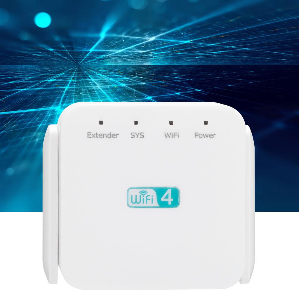 300M Repeater with Double Antenna Signal Amplifier Range Extender White 100?240VUS Plug