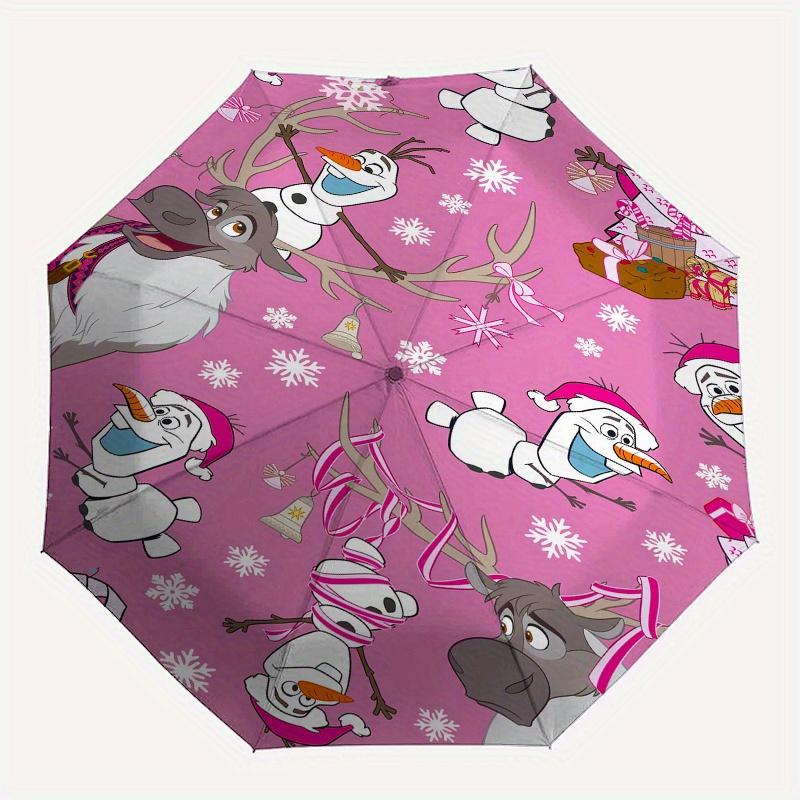 Olaf,Christmas Themed Folding Umbrella, the Best Choice for Gift Giving, 8 Ribs, Casual, Durable, Lightweight and Portable Travel Umbrella,