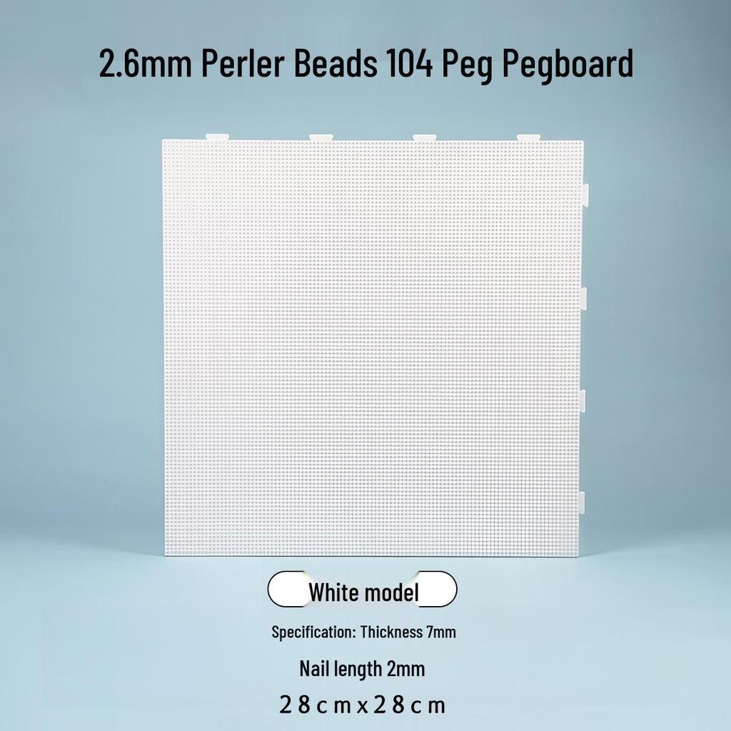 Heat-Resistant 2.6mm Pegboard Nails Set, 104 Pins for Perler Beads Mat Tool