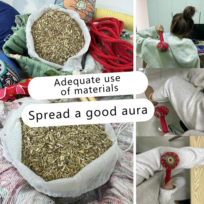 Entspannen Klopf Massage Werkzeug Wermut Kräuter Füllung Bequem Percussion Massager Hammer Kräuter Medizin Akupunkturpunkt