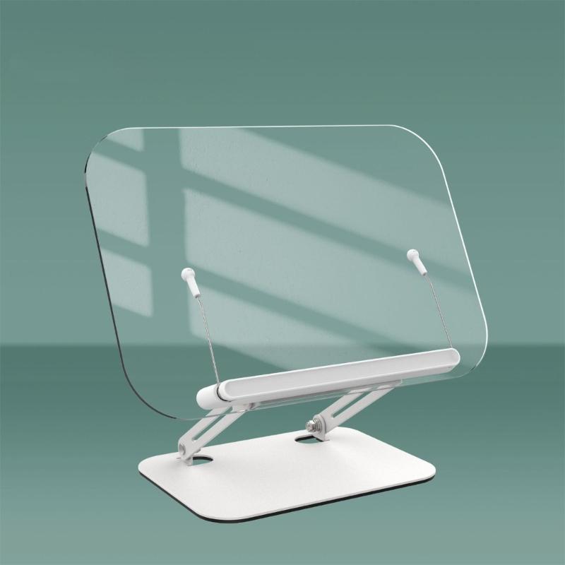 Clear Acrylic Reading Rest Desktop Tablet Support Holder Stable Multiple Angle Rotation for Home and Office Use
