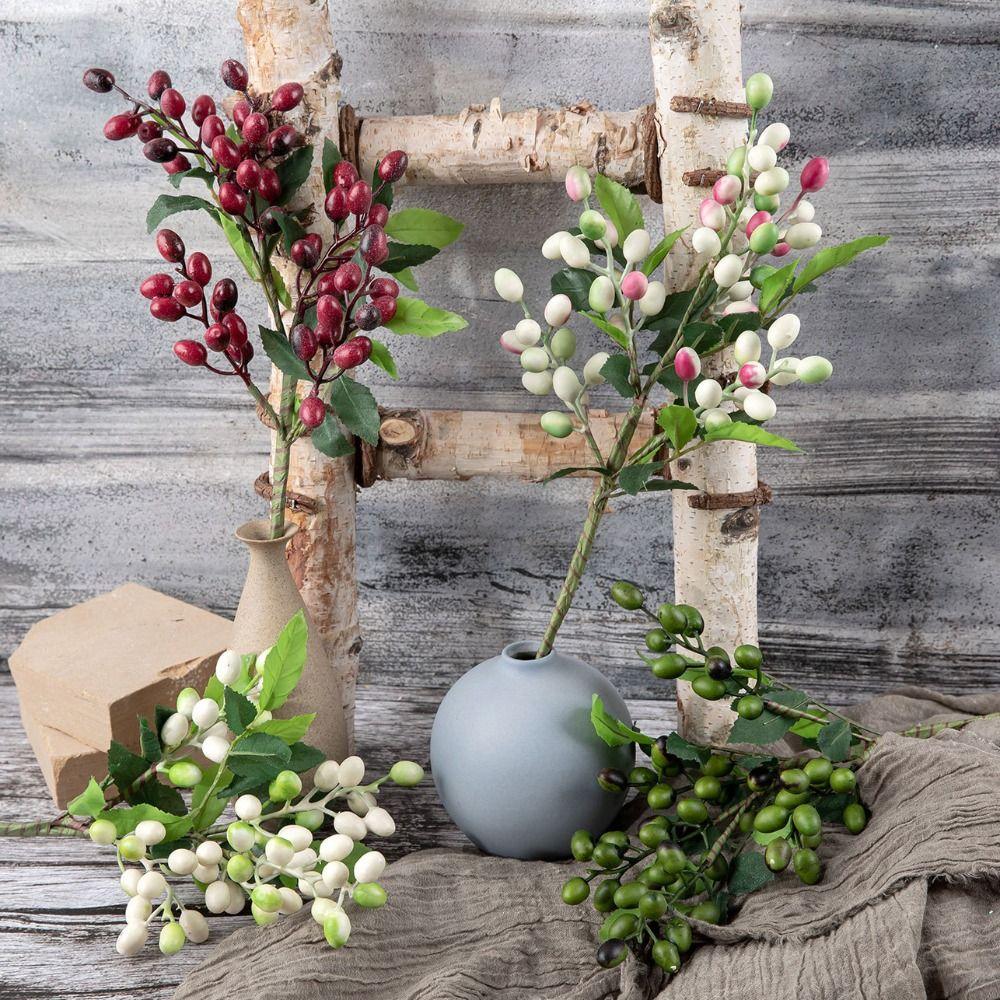 Branch Style Artificial Fruit Stem Realistic Design Fake Branch Decor Garden Decoration