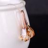 Sparkly Rhinestone Crystal Drop Earrings Dangle Quartz Stone Slimming Hoop Earring Women
