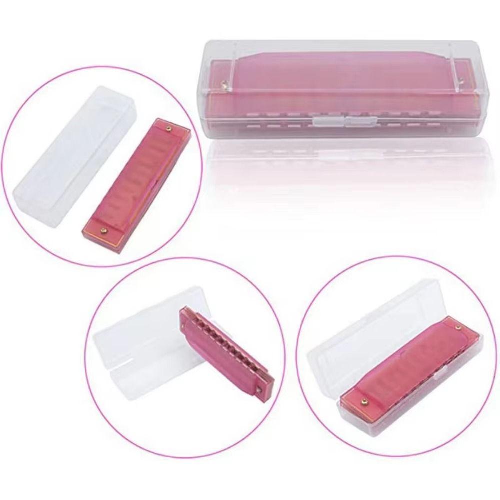 Translucent 10 Hole Harmonica Clear Tuning Diatonic Harmonica Blues Harmonica Young Learners
