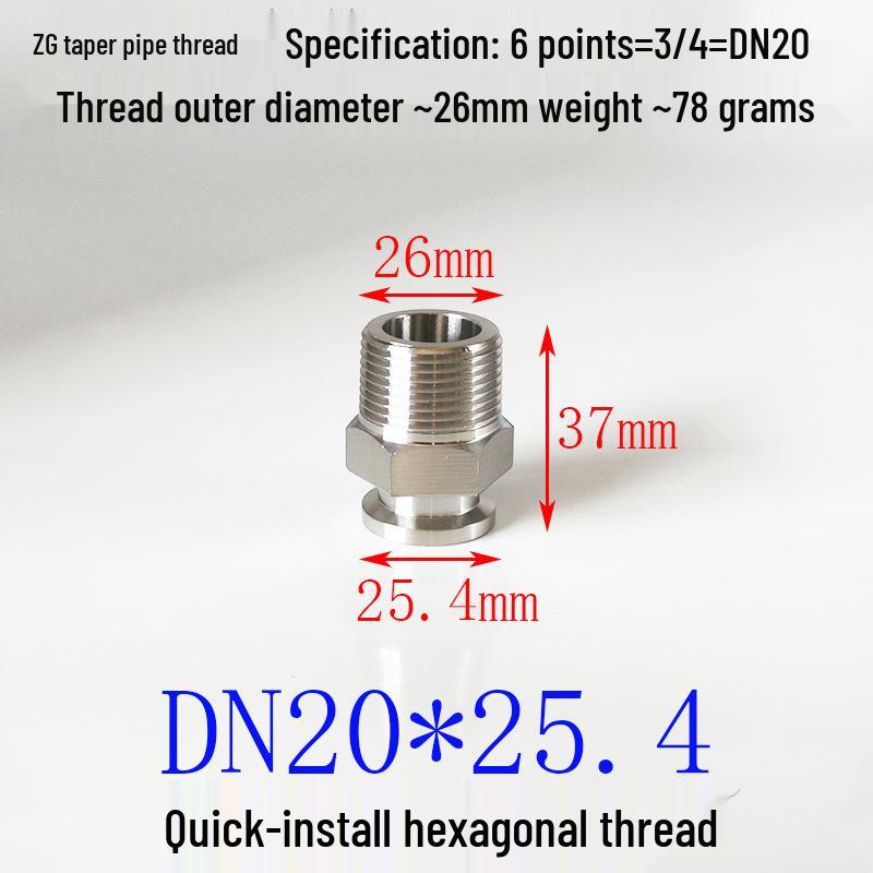 Hongshun Heavy-Duty Hex Quick Connect Stainless Steel Threaded Nipple with Chuck and Wrench Flats