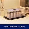 Dulton Countertop Bakery Case M-0863, a Transparent, Expandable Countertop for Storing Bread, Dried Goods, and Fruit In the Kitchen.