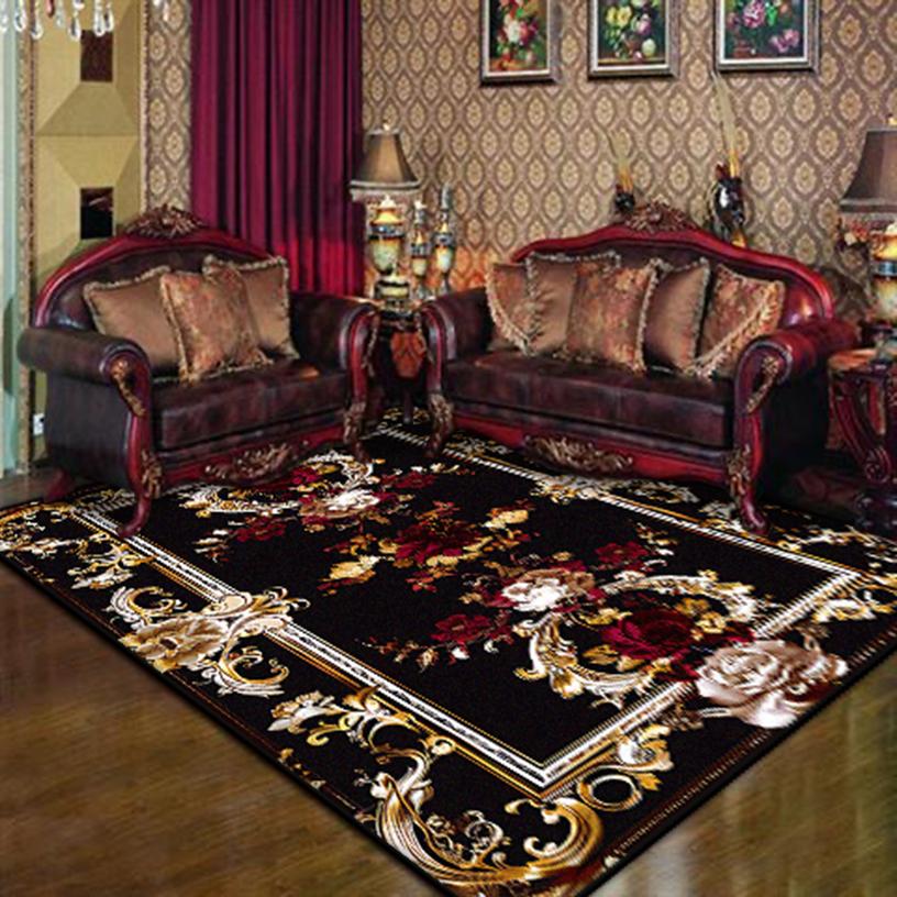 Leichter Luxus Retro Teppiche für Wohnzimmer Waschbare Schlafzimmerteppiche Wunderschöne Rutschfeste Sofa-Bereich Große Raummatte Boden Anpassbar