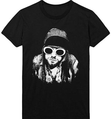 VTG Kurt Cobain Nirvana T-Shirt Schwarz kurzärmlig Alle Größen JJ4797