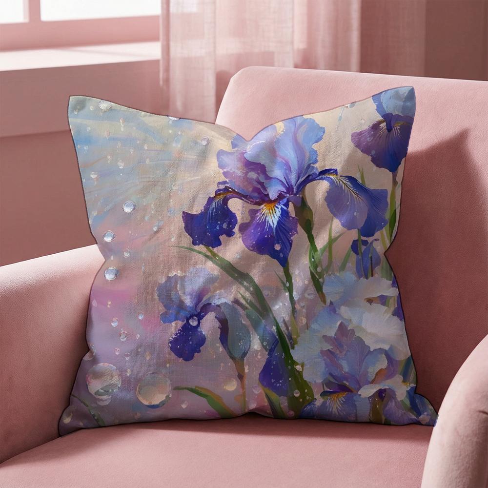 Iris Cushion Cover Multi-Scene Pillow Cover for Home & Car - Reversible, Soft & Durable for Daily Use