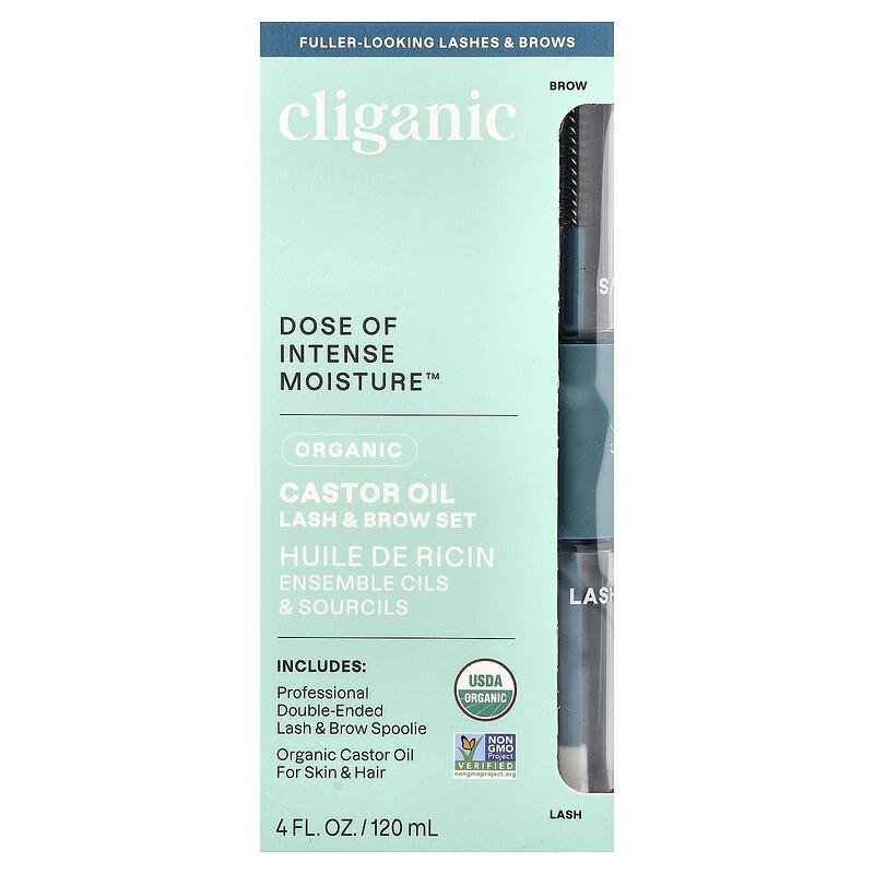 Dosis intensiver Feuchtigkeit™, Bio-Rizinusöl, Wimpern- & Augenbrauen-Set, 4 fl oz (120 ml)