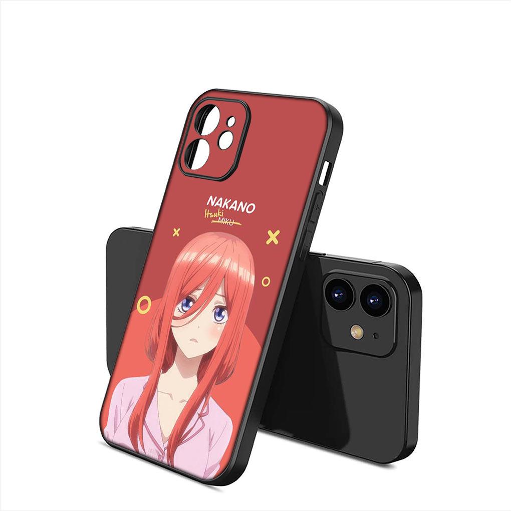 Nakano Ichika Miku Itsuki Nino Yotsuba Soft Phone Cover for Apple iPhone 15 14 Plus 13 12 Mini Pro Max XR + 13Pro 14+ 15+ Case