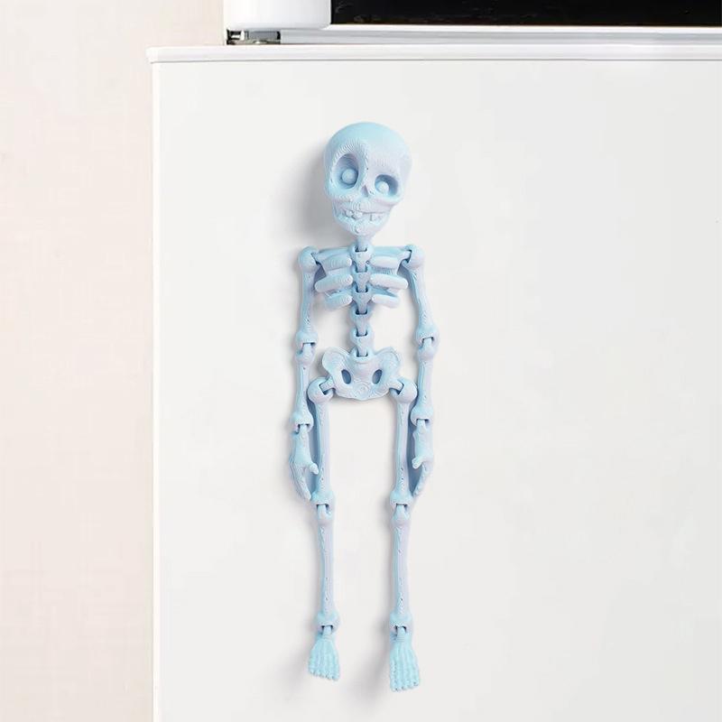 

1Pc Poseable Magnetic Skull Fridge Magnet - Funny Halloween Decor | Quirky Kitchen & Dining Accessory | Unique Gift