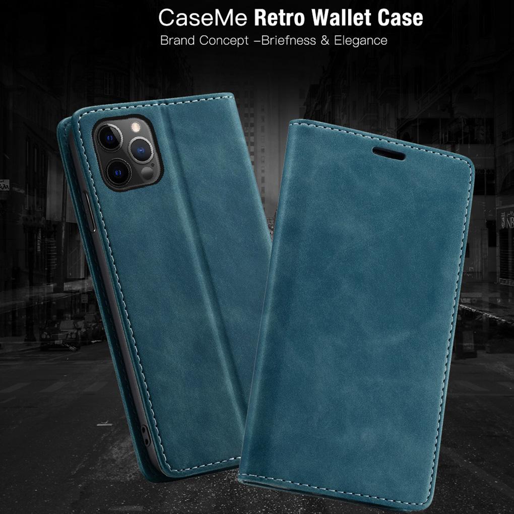 Phone Case Leather Phone Cover Retro Frosted Mobile Holder