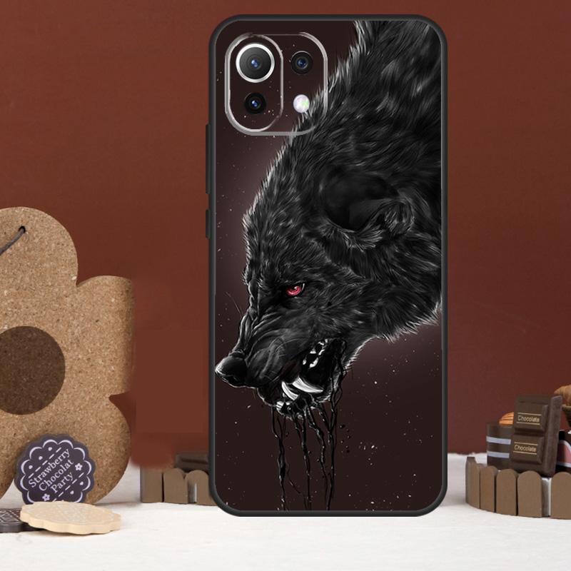 wolf art black Case For Xiaomi 17 Pro Max 14 15 Ultra 15T 13T 14T POCO F8 Ultra F7 F5 F6 X5 X6 X7 Pro Cover