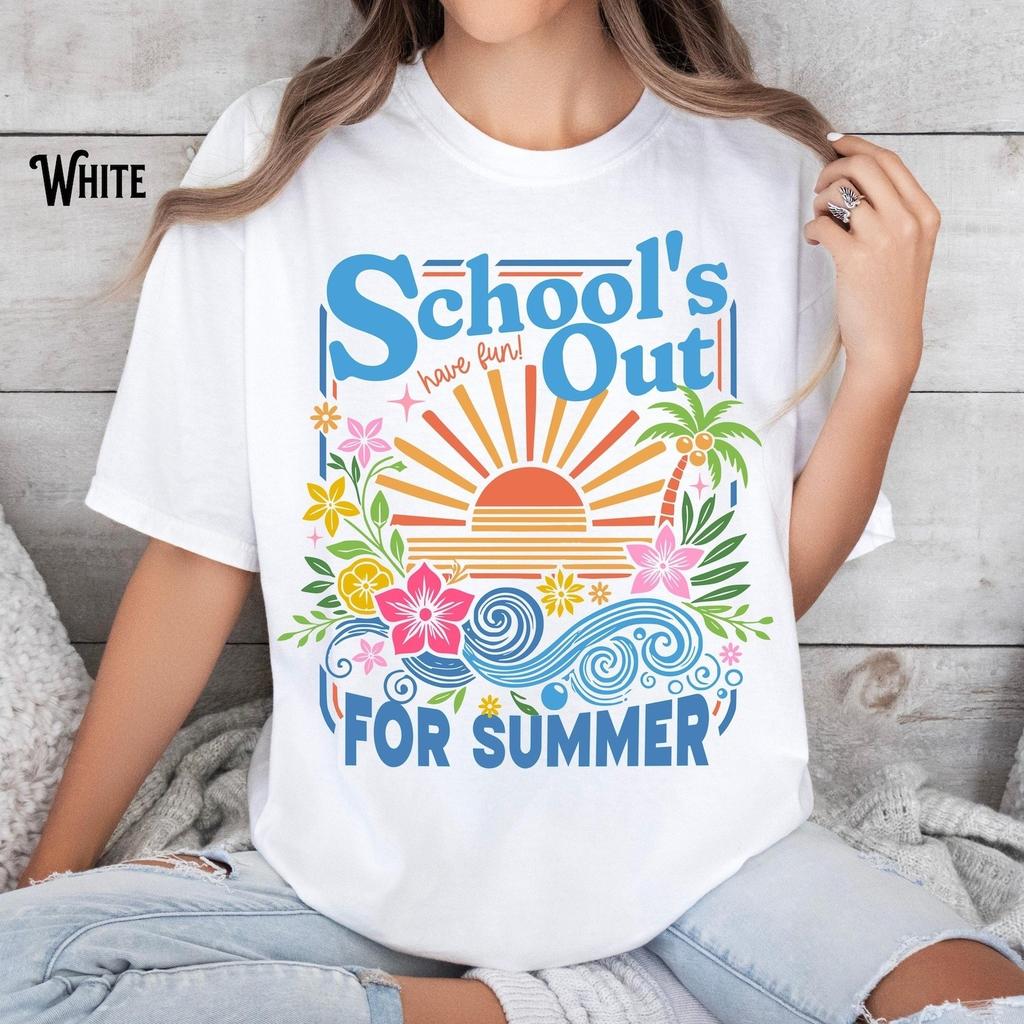 Comfort Colors Teacher Shirt, End of School Tee, Summer Break Teacher Gift