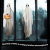 Halloween Window Stickers 3 Sheets Ghost Holding Pumpkin Candle Clings Reusable Spooky Extra Large Sticker Decor For Kid Office