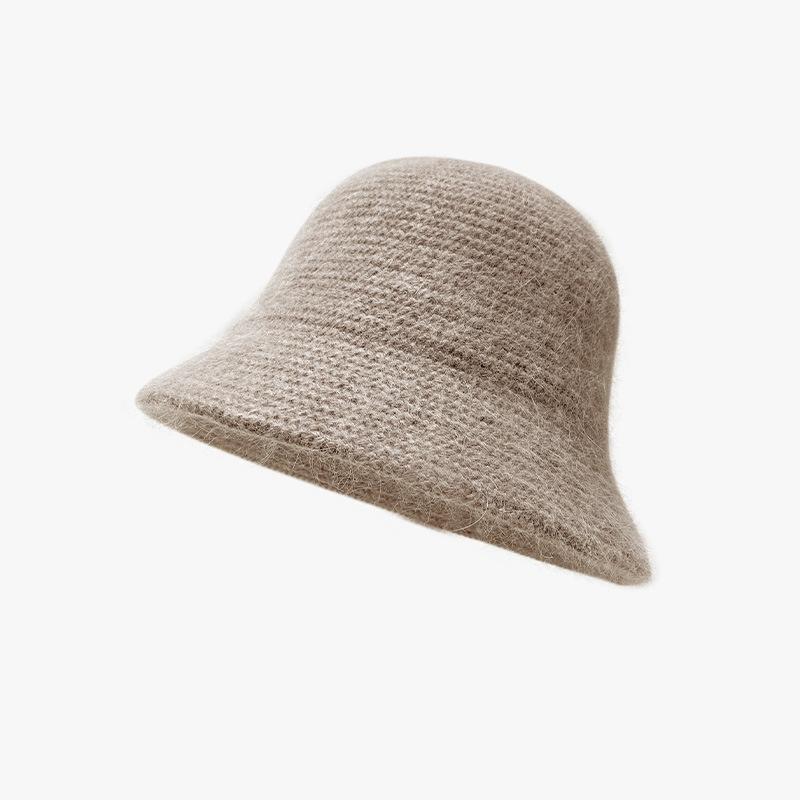 Women's Autumn and Winter Korean Version Versatile Wool Hat Cold Hat Winter Warm Ear Protection Big Head Bucket Hat