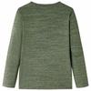 Kinder Langarmshirt Khaki Melange 116