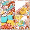 Augisteen 2 PCS Groovy Tablecloth Plastic Boho Daisy Table Covers Daisy Flower Tablecloth Hippie Retro Floral Disposable Tablecloths Waterproof for