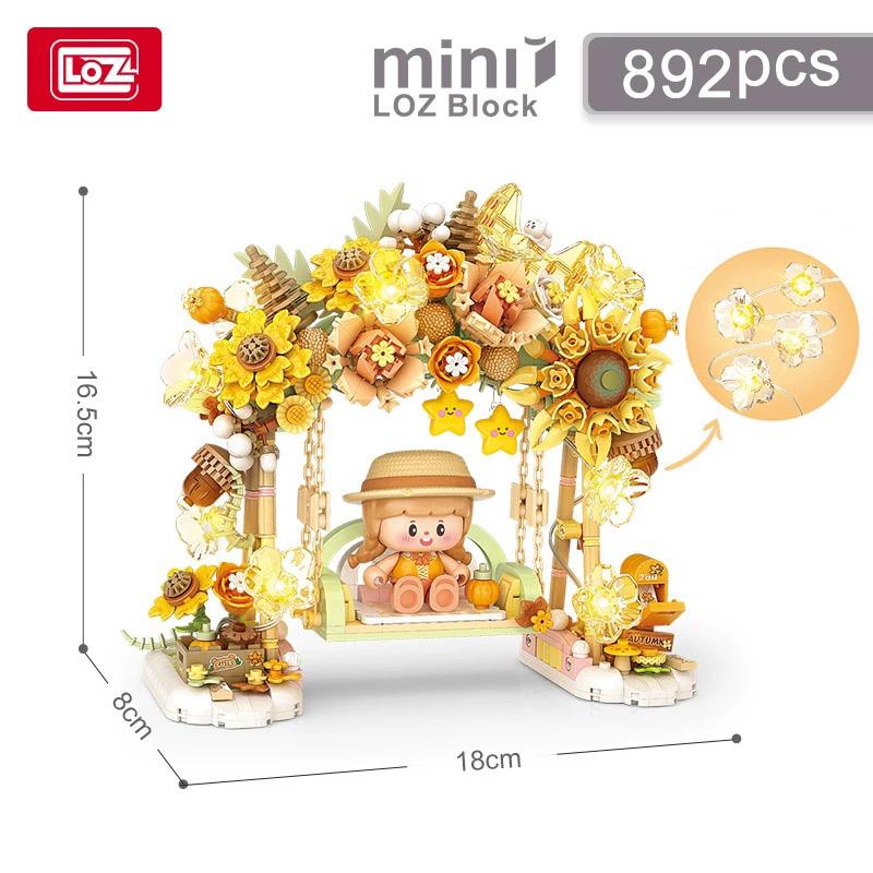 

Street Loz1354 Series Outdoor Swing Model Assembly Toy Ornaments Children And Girls Building Block Toy Gift For Kids Adults Children s Birthday Gift