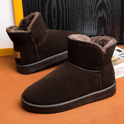 Chaussures en coton Homme Hiver Nouveaux Bottes de neige Homme Velours Épaissi Chaud Plates Bottines courtes Homme Bottes antidérapantes Chaussures de sécurité à plateforme