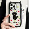 Brand New iPhone16 1514promax Transparent Cat Ear Phone Case Compatible and Suitable for 13/12/11 Apple Little Black Cat