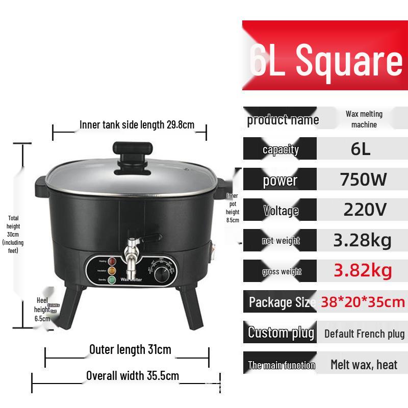 European Standard Stainless Steel Wax Melter - Large Capacity Beauty Salon Wax Melting Machine