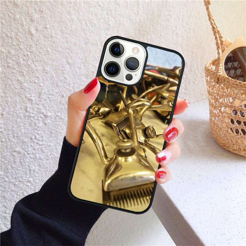 Barber Scissors Hairstylist Salon Phone Case for iPhone 17 Air 16 Coque 15 14 12 13 PLUS 11 PRO MAX Back Cover Fundas Shell