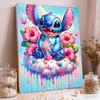 Disney Hawaiian Style Stitch Pearl Painting Lilo & Stitch Zhu Jinhua Frappuccino Theme Frameless Art Atmosphere Decorative Painting