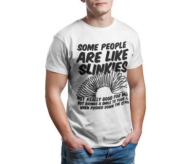 Fun Meme Printed Pure Cotton Tshirt Men Tee Unisex Funny Sarcastic Slinkies Mens Graphic TShirt Unisex All Season Soft Gift Tee