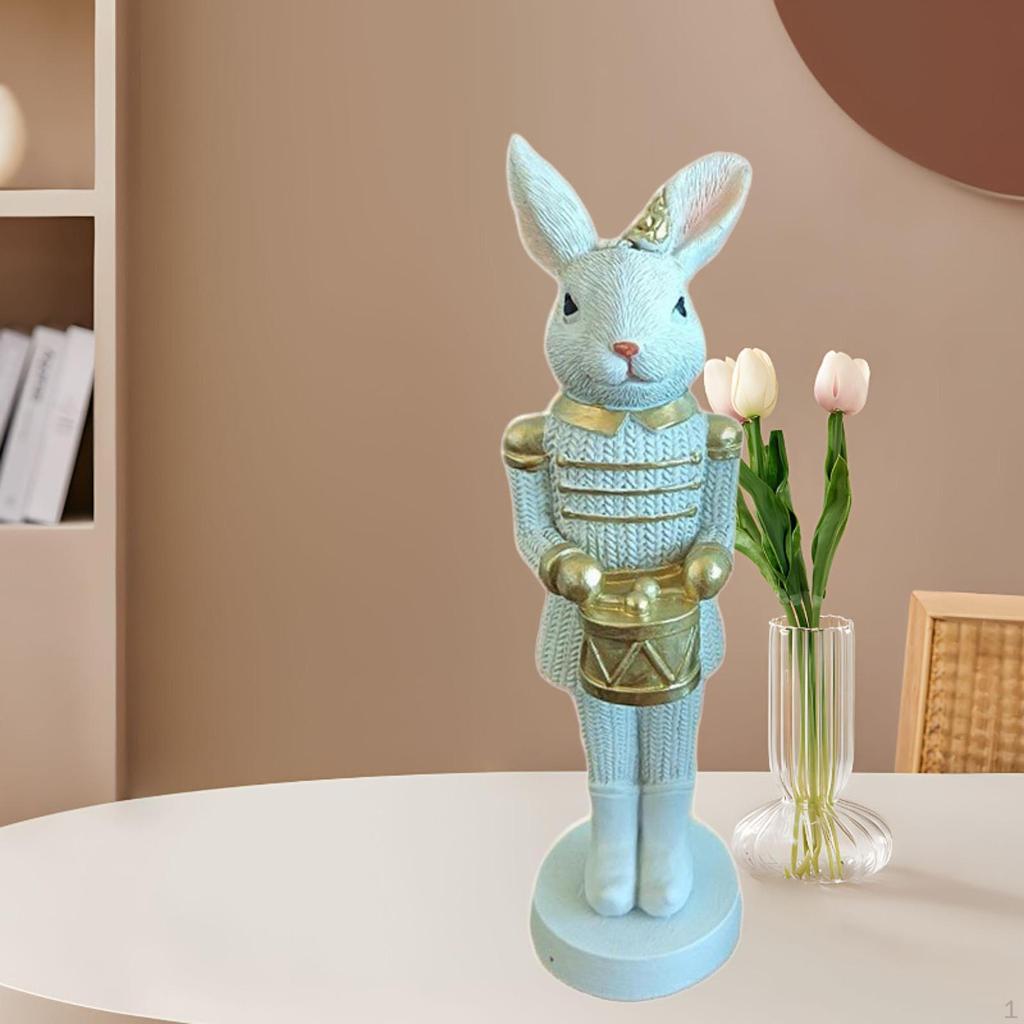 Osterhasenfigur Statue Kreatives Ornament Niedliche Dekoration Rustikal für Schrank Büro