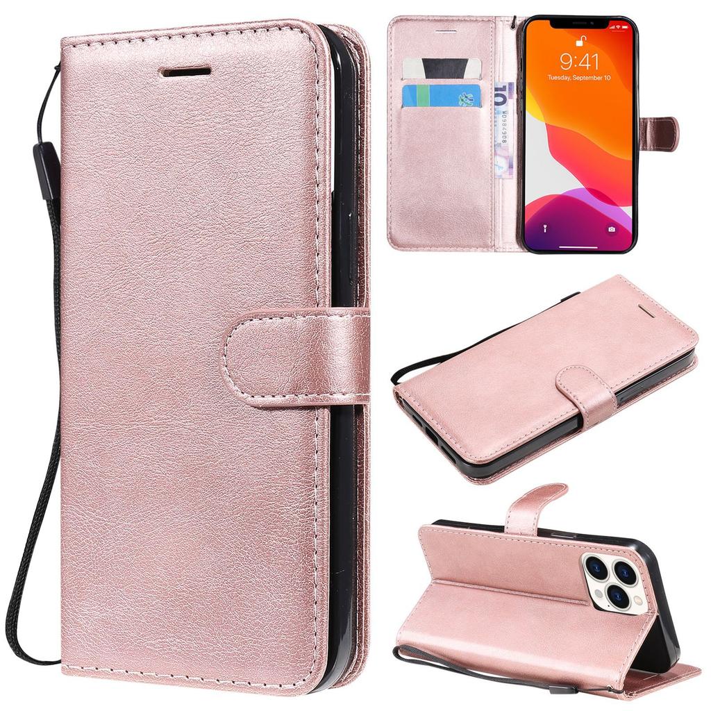 Suitable for iPhone13 Pro Max mobile phone leather case 13mini solid color card wallet holder protective case