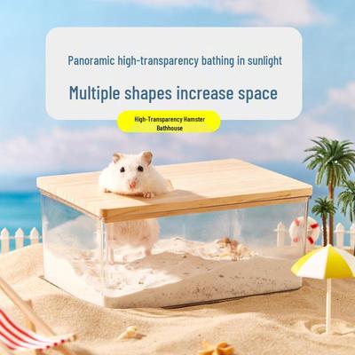 Großes Acryl Hamster Badezimmer: Transparente Doppelnutzungs-Sandwanne zum Baden und für die Toilette