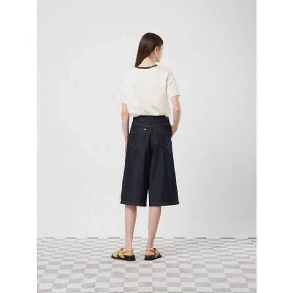 Cc Collect. One Tuck Bermuda Denim Pants C253psa402