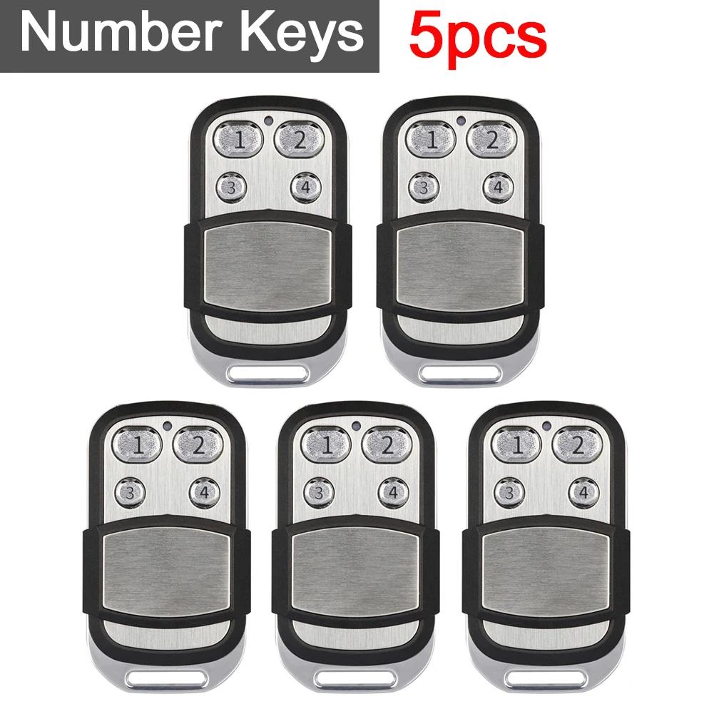 1-5PCS 433mhz Remote Control 4 Button Smart Copy Duplicator Electric Garage Door Gate Remote Cloning Universal Garage Door Gate