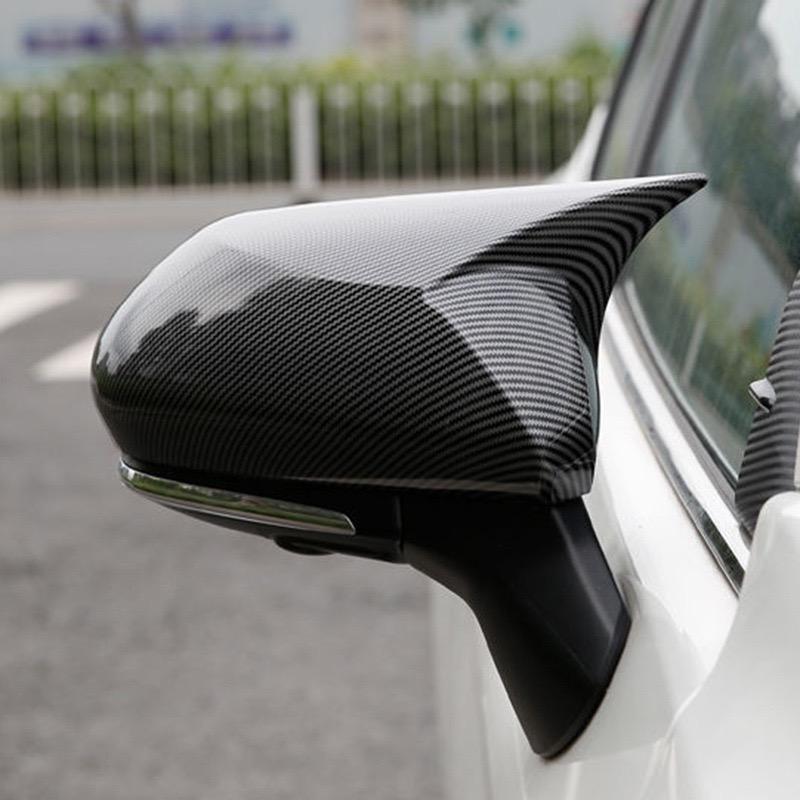 Rearview Side Mirror Cover Fit For Toyota Prius XW50 2016-2022  Carbon Fiber Wing Cap Car Exterior Door Rear View Case Trim
