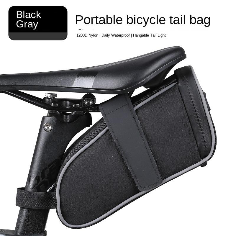 

Сумка-седло для велосипеда, сумка для сиденья, портативная сумка для велосипеда, аксессуары, водонепроницаемая, большая вместимость, сумка для сиденья, сумка для инструментов, закусок чёрный